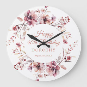 40th Birthday Gift Personalized Wall Clock