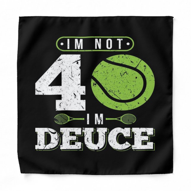 40th Birthday Gift Tennis Blanket Bandana (Front)