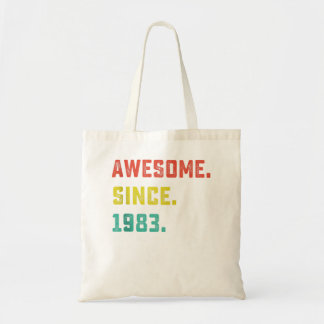 40th Birthday Gift Vintage Awesome Since 1983 40 Y Tote Bag