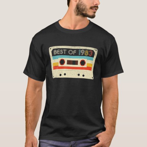 40Th Birthday Gifts Best Of 1982 Cassette Tape Ret T_Shirt