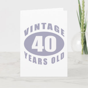 40th Birthday Gifts For Him Card