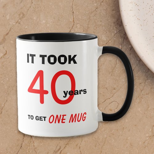40th Birthday Gifts for Men Mug _ Funny