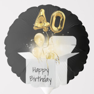 40th Birthday Gold Party Balloons