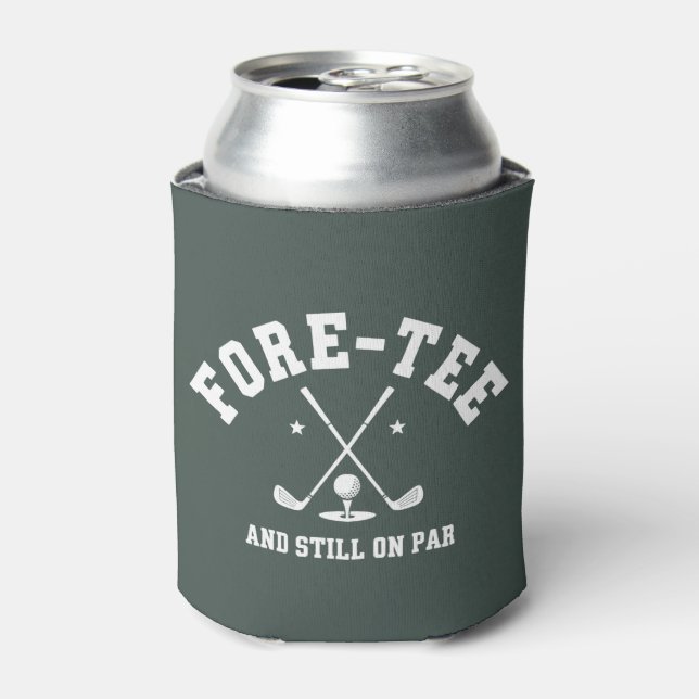 40th Birthday Golf 40th Birthday Gift Golfing  Can Cooler (Can Front)