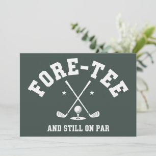 40th Birthday Golf 40th Birthday Gift Golfing  Invitation