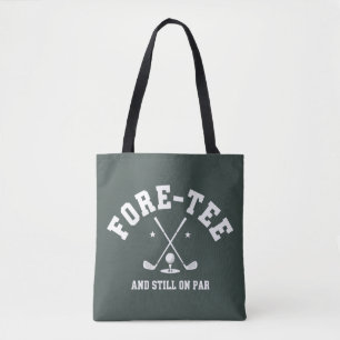 40th Birthday Golf 40th Birthday Gift Golfing Tote Bag