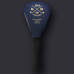 40th Birthday Golf 50th 60th Monogram Royal Blue Golf Head Cover<br><div class="desc">Swing into a modern celebration with our customizable Modern 40th, 50th, or 60th Birthday Golf head cover Monogram on the leather royal blue background. Personalize the age number or year, monogram initials, and keep or replace the word "Awesome" to create a unique keepsake. Whether she's turning 40, 50, or 60,...</div>