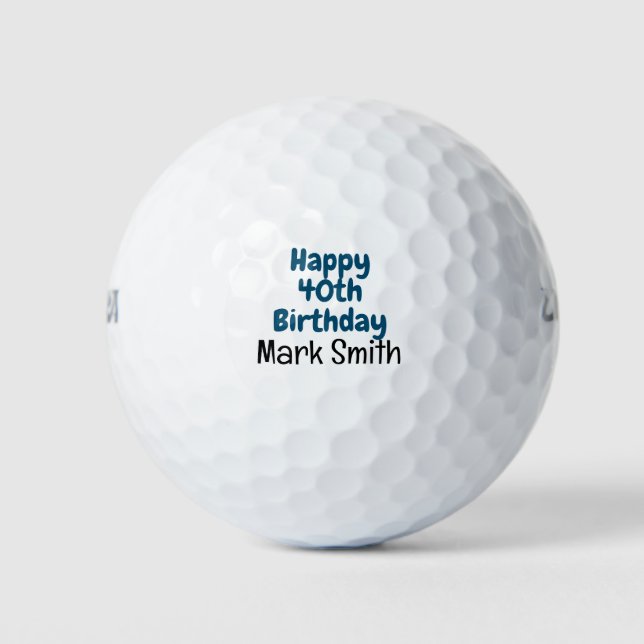 40th Birthday  Golf Balls (Front)