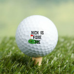 40th Birthday Golf Balls - Custom Fore Tee Gift<br><div class="desc">Celebrate their 40th in style with custom golf balls featuring 'Fore Tee' puns! Premium Titleist-quality with personalization (names/dates). Perfect for: ✓ Milestone birthdays ✓ Golf tournament favors ✓ Funny retirement gifts Durable urethane cover. #GolfBirthday #ForeTeeFun ALT-TEXT: Custom 40th birthday golf balls with 'Fore Tee' text. Personalized gift for golfers. Premium...</div>
