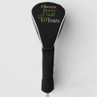 40th Birthday Golf Cheers Beers Black and Gold