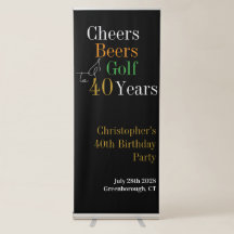 40th Birthday Golf Cheers Beers Party