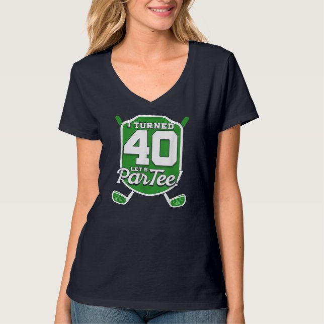40th Birthday Golfer Golfing 40 Bday Golf Player G T-Shirt (Front)