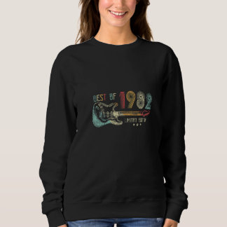 40th Birthday Guitar  Womens Mens Vintage Best Of  Sweatshirt