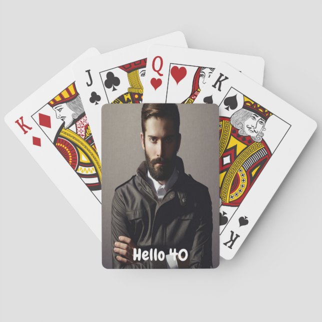40th birthday guys men hello 40 poker cards (Back)