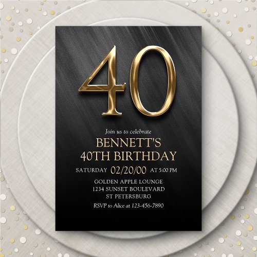 40th Birthday Invitation