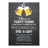40th Birthday Invitation / Beer 40th Birthday