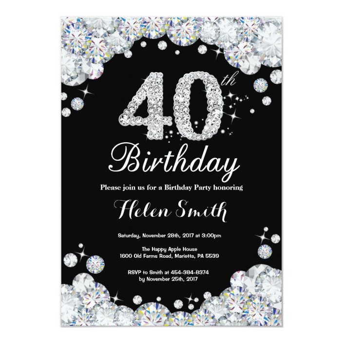 40th birthday invitations