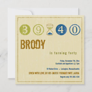 40th Birthday Invitation - Customize