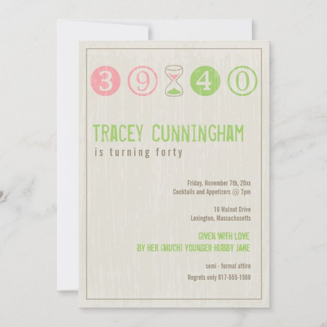 40th Birthday Invitation - Customize (Front)