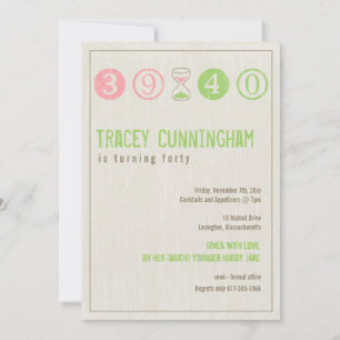 40th Birthday Invitation - Customize
