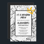 40th birthday invitation Men Graffiti Party Black<br><div class="desc">40th birthday invitation Men Graffiti Party Black</div>