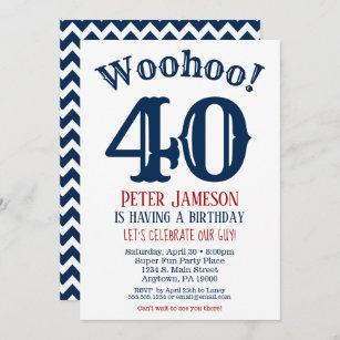 Men 40Th Birthday Invitations & Invitation Templates | Zazzle