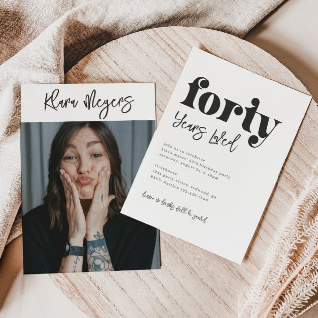 40th Birthday Invitation | Photo 40th Birthday (Creator Uploaded)