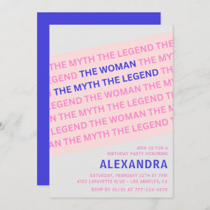 40th birthday invitations Funny Quote Woman Myth 