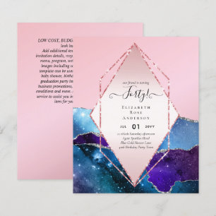 40th Birthday Invitations Glamor Girly Modern FUN