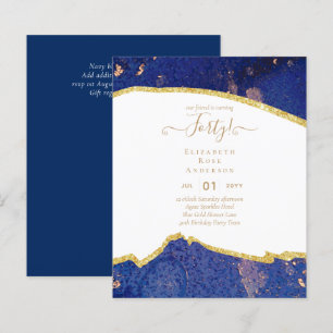 40th Birthday Invitations Glamor Girly Modern FUN