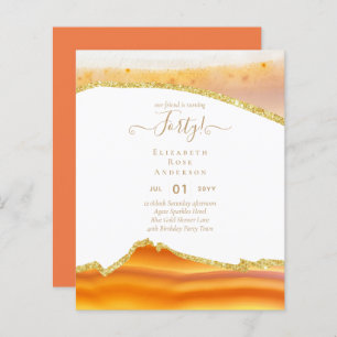 40th Birthday Invitations Glamor Girly Modern FUN