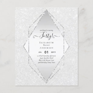 40th Birthday Invitations Glamor Girly Modern FUN Flyer