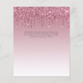 40th Birthday Invitations HER Girly Glamor Glitter (Back)