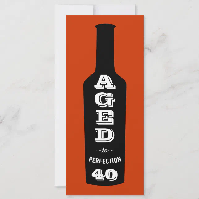 40th Birthday Invitations Wine Aged To Perfection Zazzle 7091