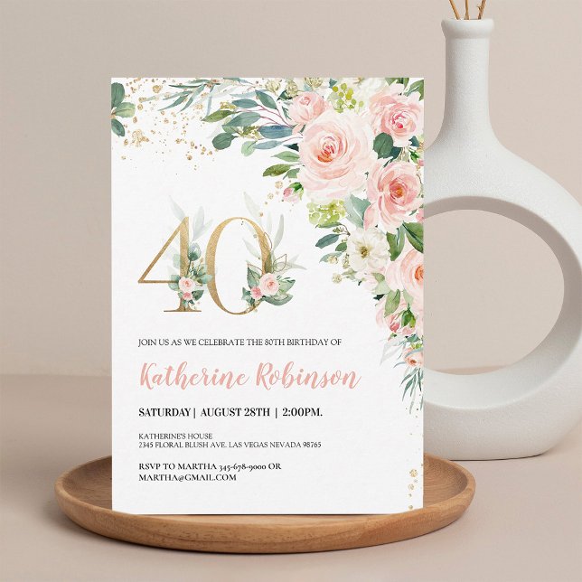 40th birthday invite for her Adult Birthday (Creator Uploaded)