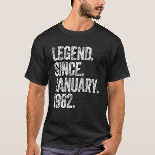 40Th Birthday January Born 40 Years Legend Since 1 T-Shirt