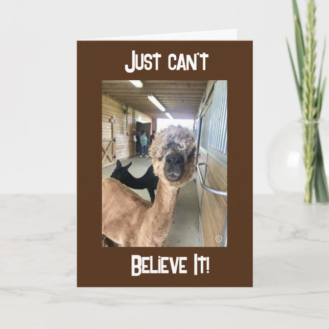 "40th BIRTHDAY??? JUST CAN'T BELIEVE IT Card (Front)