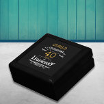 40th Birthday Legendary Black Gold Retro Gift Box<br><div class="desc">For those celebrating their 40th birthday we have the ideal birthday gift box with a vintage feel. The black background with a white and gold vintage typography design design is simple and yet elegant with a retro feel. Easily customize the text of this birthday gift using the template provided. Part...</div>