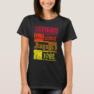40th Birthday Legendary Since August 1982 Vintage T-Shirt