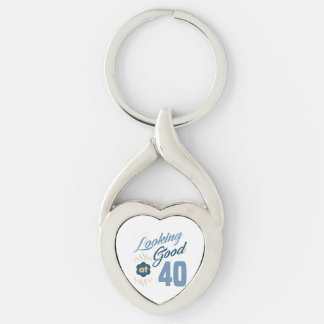 40th birthday Looking Good Keychain