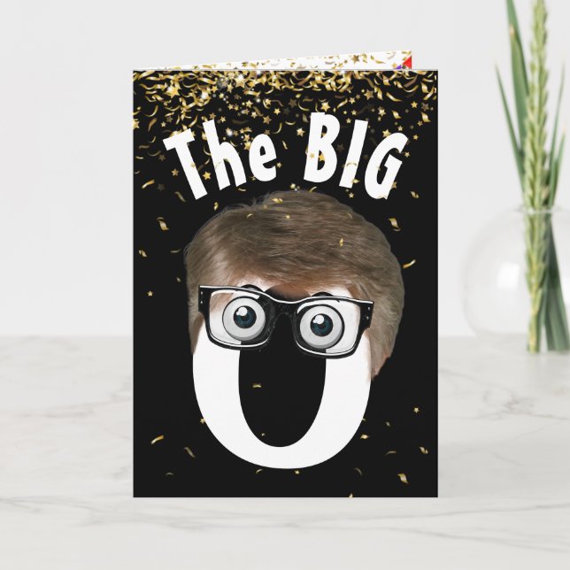 40th Birthday Man On Black  Card (Front)