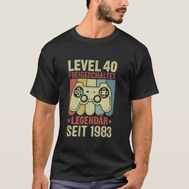 40th Birthday Man Woman 40 Years 1983 Decorative F T-Shirt (Front)