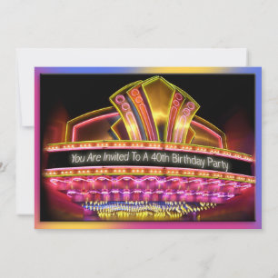 40th birthday Marquis Invitation