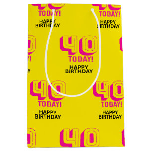 40th Birthday Medium Gift Bag