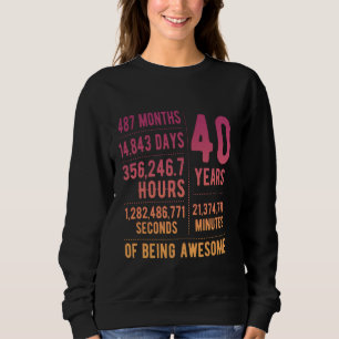 40th Birthday Men & Women Funny 40 Years Old Sweatshirt