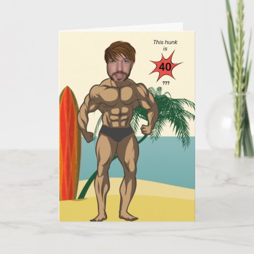 40th Birthday Mens New Funny Bodybuilder Muscle  Card
