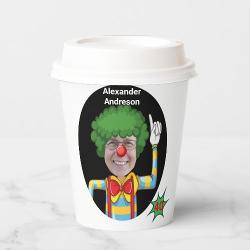 40th Birthday Mens New Funny Clown Epic  Paper Cups