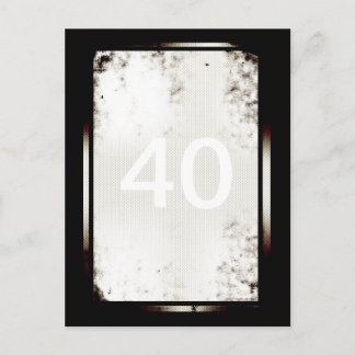 40th Birthday Minimalist Postcard