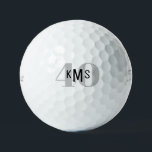 40th Birthday Monogram Titleist Pro V1 Golf Balls<br><div class="desc">"40"  or any age.  Monogram.</div>