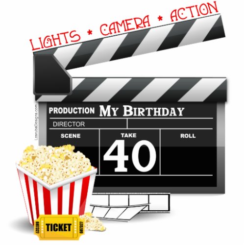 40th Birthday Movie Birthday Party Cutout